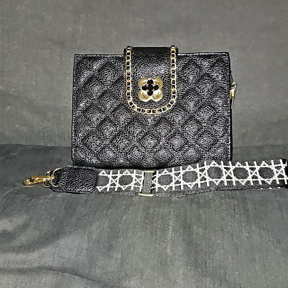 Black Quilted Purse